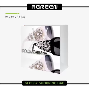 سفارش چاپ ساک دستی گلاسه مربعی