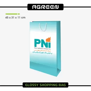 سفارش چاپ ساک دستی گلاسه کاغذی بزرگ عمودی